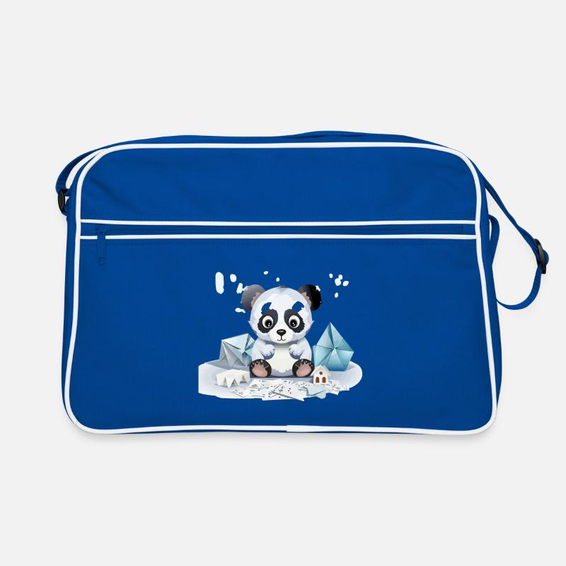 Panda câlin dans le trésor de glace Sac Retro