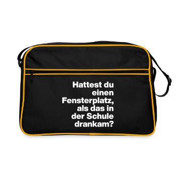 HATTEST DU EINEN FENSTERPLATZ? SARKASMUS, FRECH - Retro Bag - black/gold - Front