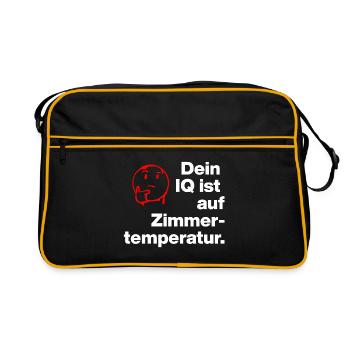 TON QI EST À TEMPÉRATURE AMBIANTE. SARCASME ESPIÈGLE - Sac Retro - noir/or - Devant