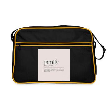 Family First – Heartwarming Family Love Des - Sac Retro - noir/or - Devant