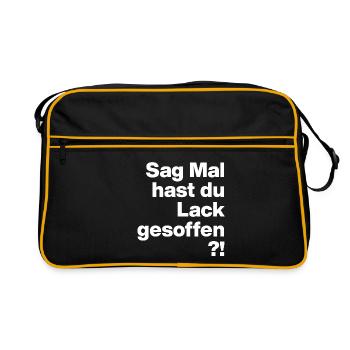 TELL ME, DID YOU DRINK VARNISH? SARCASM GIFT - Retro Bag - black/gold - Front