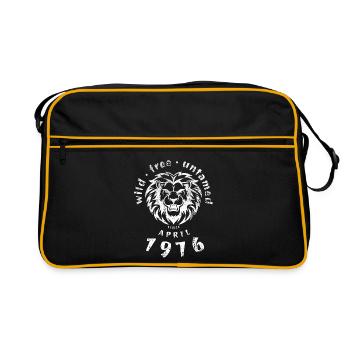 Wild, free & untamed since 04/1976 - Retro Bag - black/gold - Front