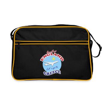 Goodbye England-Let´s go to Greece  - Retro Bag - black/gold - Front