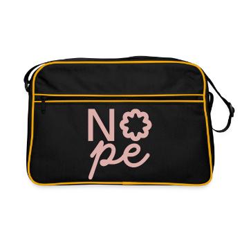 Non, fleur rose - Sac Retro - noir/or - Devant