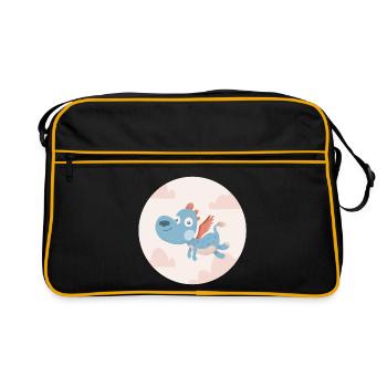 blue dragon - Retro Bag - black/gold - Front