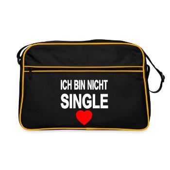 Single - Retro Tasche - Schwarz/Gold - Vorne