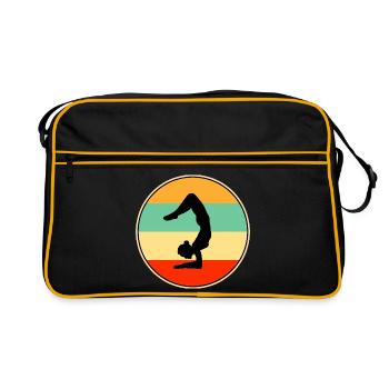 Retro Gymnast Silhouette Sunset Graphic - Retro Bag - black/gold - Front