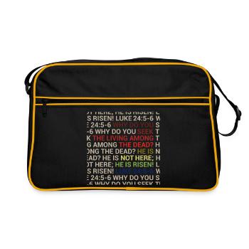 Il est ressuscité - Sac Retro - noir/or - Devant