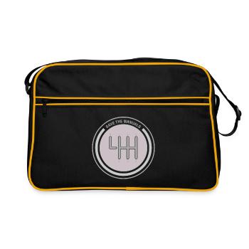 Emblème du manuelschaltung Sauver les manuels - Sac Retro - noir/or - Devant