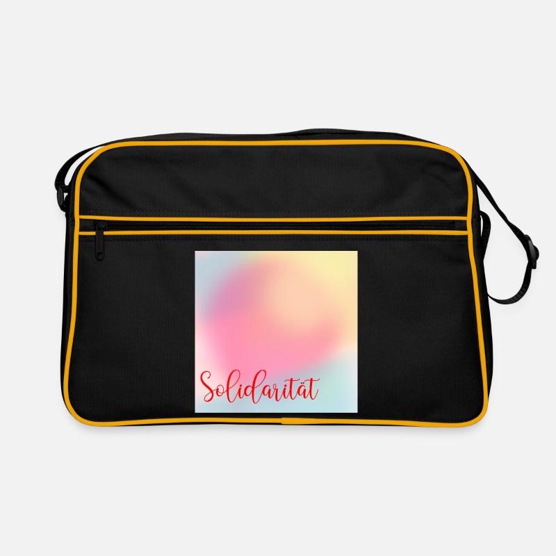 Werte Solidarität Retro Tasche