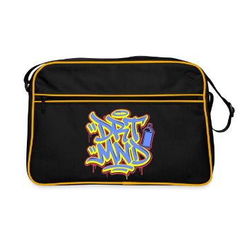 DRTMND Street Art, Dortmund Ruhrpott Shirt, Tote Bag - Retro Bag - black/gold - Front