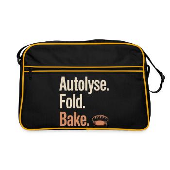 Autolyse Fold Bake Bread - Retro Bag - black/gold - Front