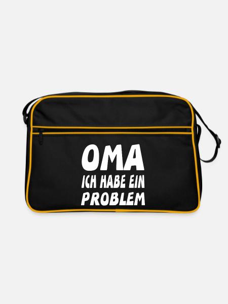 Oma - Retro Tasche - Schwarz/Gold - Vorne