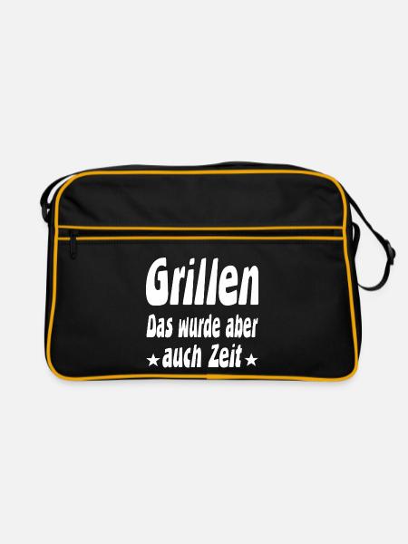 Grillen - Retro Tasche - Schwarz/Gold