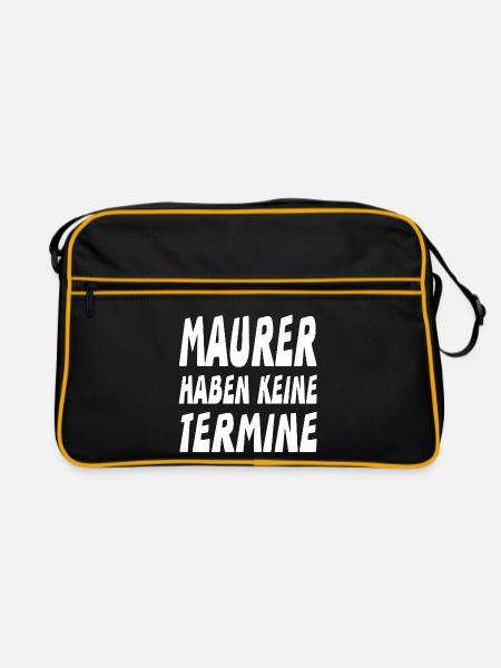 Maurer - Retro Tasche - Schwarz/Gold