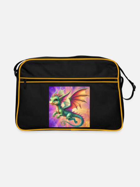 dragon - Sac Retro - noir/or - Devant