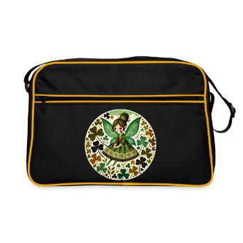 Emerald Fairy Clover Garden - Retro Bag - black/gold - Front