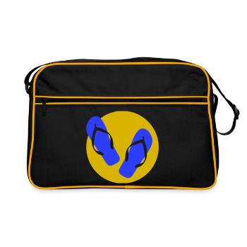 Endlich Ferien! - Retro Tasche - Schwarz/Gold - Vorne