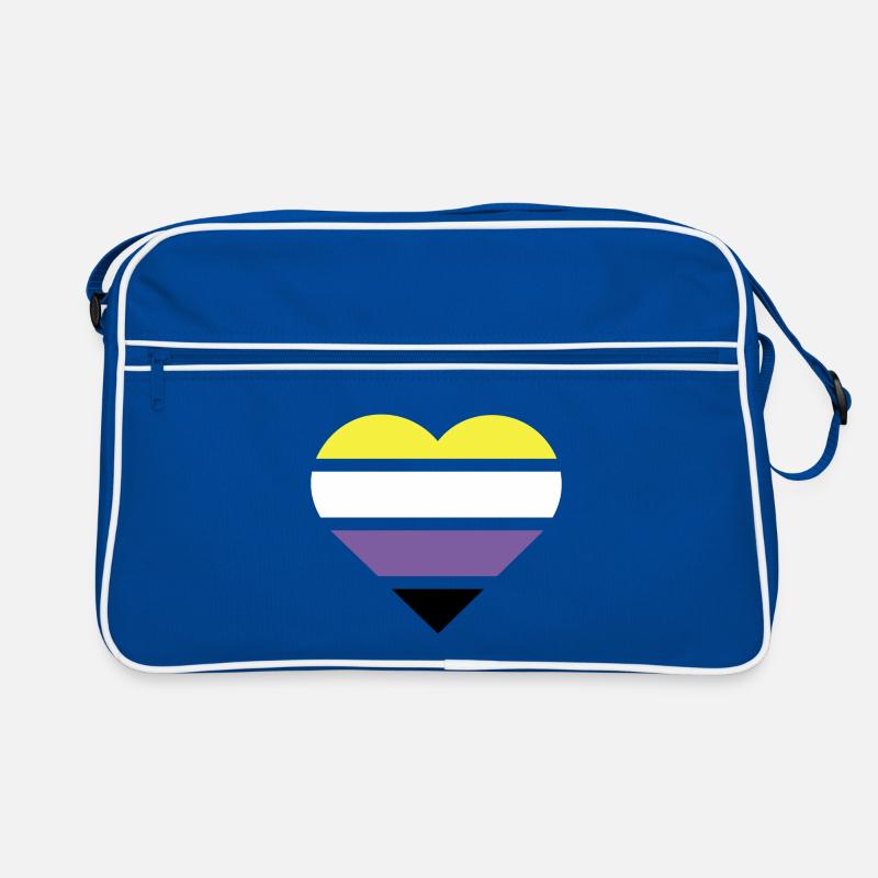 Pride Flag Heart · Nonbinary Retro Bag