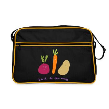 Back to the roots - Retro Bag - black/gold - Front