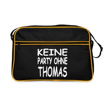 Thomas - Retro Tasche - Schwarz/Gold - Vorne