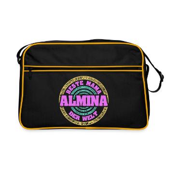 Meilleure maman du monde Allmina - Sac Retro - noir/or - Devant