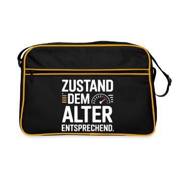 Zustand Dem Alter Entsprechend Oldtimer Geburtstag - Retro Tasche - Schwarz/Gold - Vorne