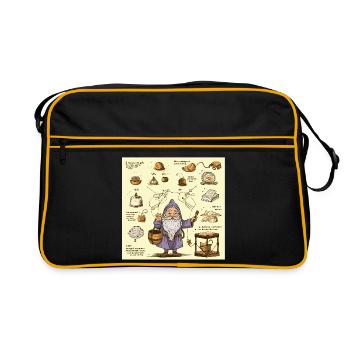 Alchemie Küchenzauberer - Retro Tasche - Schwarz/Gold - Vorne