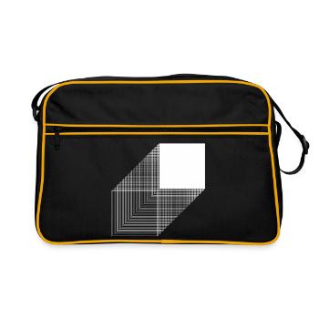 Style audacieux de bauhaus carré - Sac Retro - noir/or - Devant