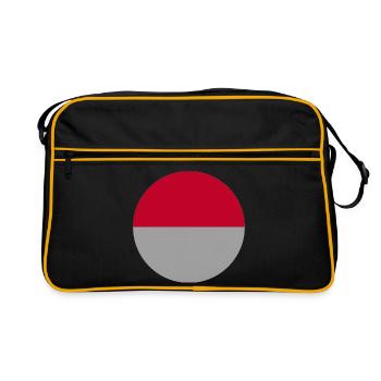 Drapeau indonésien - Sac Retro - noir/or - Devant