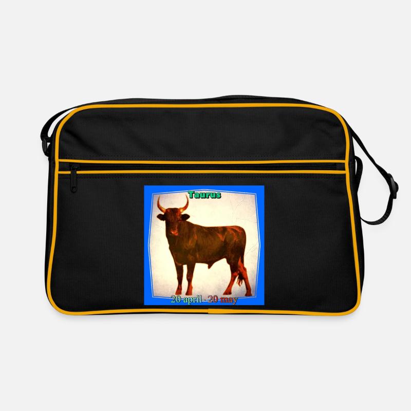 Stier - Retro Tasche - Schwarz/Gold