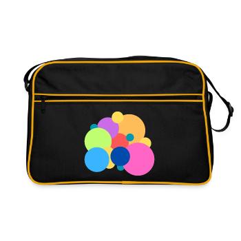 Points de couleur ludiques - Sac Retro - noir/or - Devant