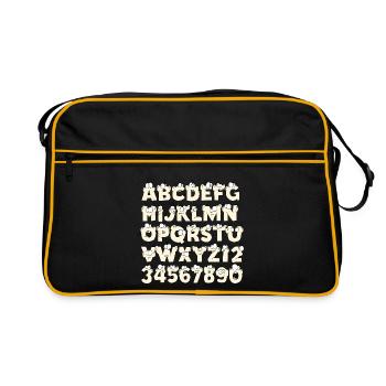 ABC - Retro Tasche - Schwarz/Gold - Vorne