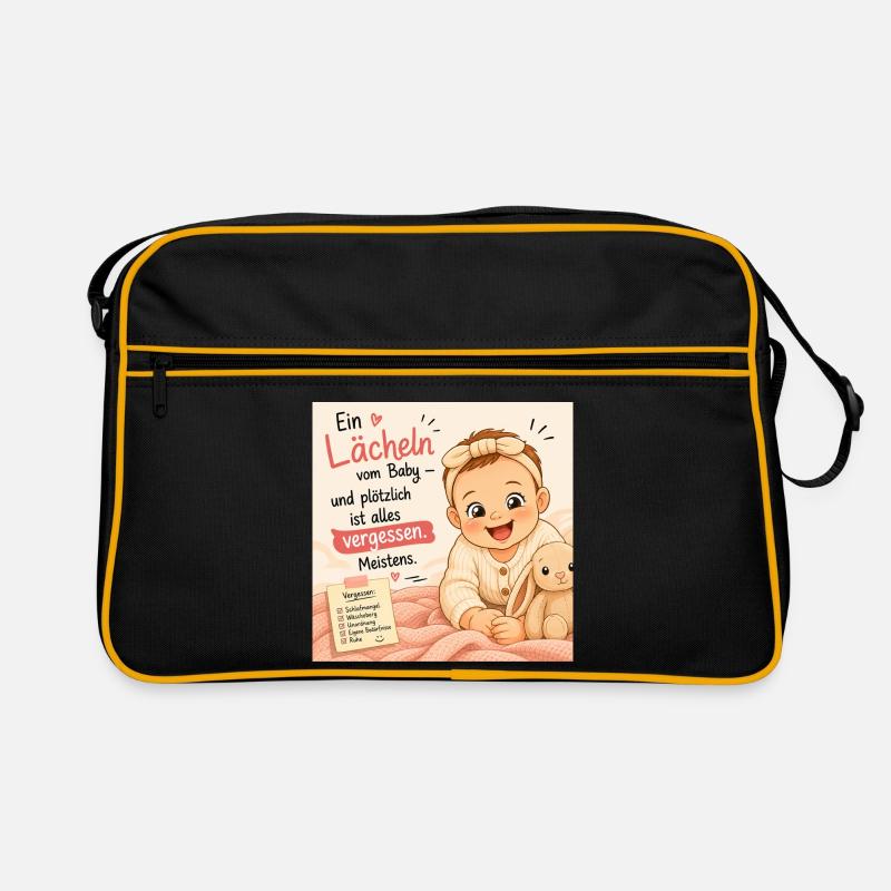 Babylächeln: Vergessen Meistens Retro Tasche
