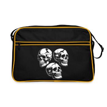 Silhouettes des Trois Crânes - Sac Retro - noir/or - Devant