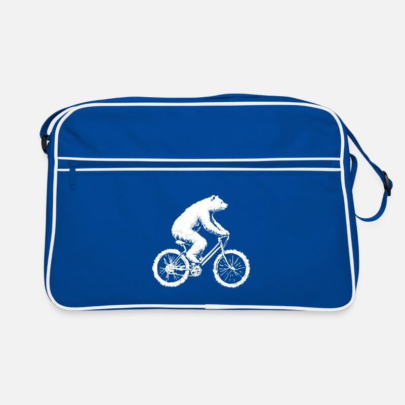 Bicycle Bear Wheel Rider Retro Bag
