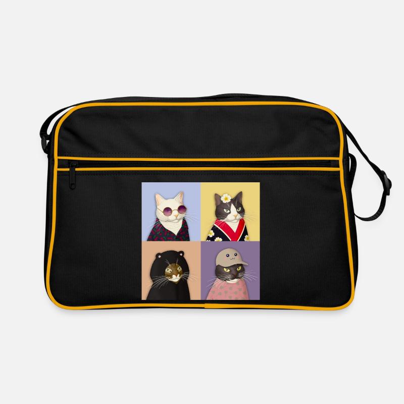 Cat Couture Quartett Retro Tasche
