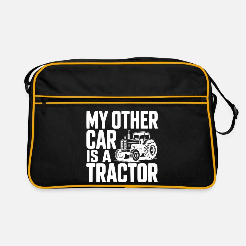 Mein anderes Auto ist ein Traktor Retro Tasche