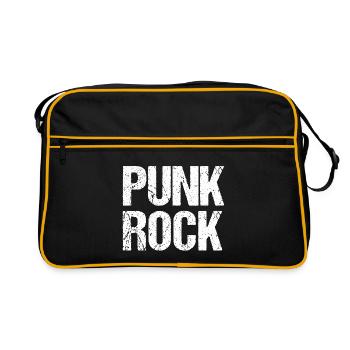 Punk Rock Distressed Typography - Retro Bag - black/gold - Front