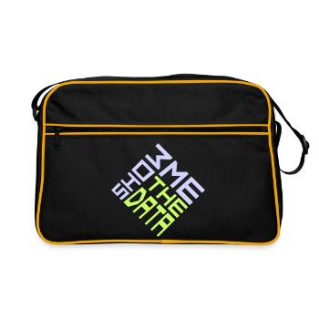Show Me The Data Funny Nerd Analyst Sarcastic - Retro Bag - black/gold - Front