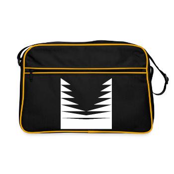 Triangles Pattern design - Retro Bag - black/gold - Front