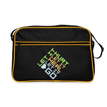 Let It Hurt Let It Heal Let It Go Inspirational - Retro Bag - black/gold - Front