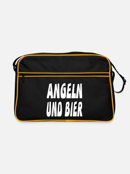 Angeln - Retro Tasche - Schwarz/Gold