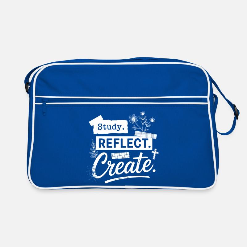 Lerne. Reflektiere. Erschaffe. Retro Tasche
