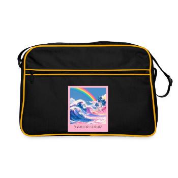 Rainbow Beach Retro Wave - Retro Bag - black/gold - Front