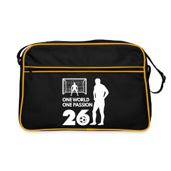One Love One Passion Fußball Soccer - Retro Bag - black/gold - Front