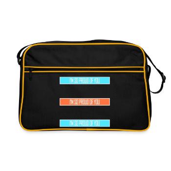 Je suis tellement fier de toi pour t’encourager sincèrement à dire - Sac Retro - noir/or - Devant