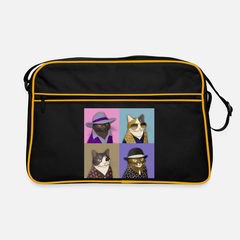 Badass Cat Quartet Retro Bag