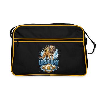 Uruguay - National Team T-shirt Template - Retro Bag - black/gold - Front