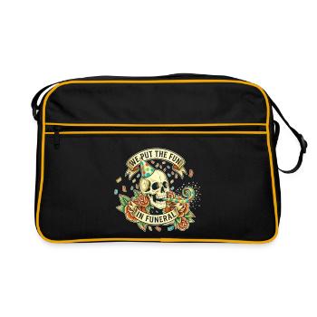Nous mettons le plaisir dans les funérailles - Sac Retro - noir/or - Devant
